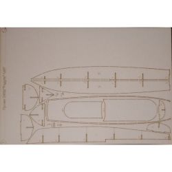 Spantensatz für Fluss-Ausflugsschiff Feodosia der Klasse Raduga, Projekt 485M (1967)  1:100 Paper Modeling 346